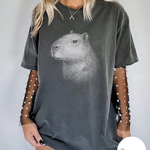 Capybara Vintage Tee, Cute Capybara Comfort Colors Vintage Tshirt, Capybara Silhouette Retro Shirt, Capybara Lover Gift