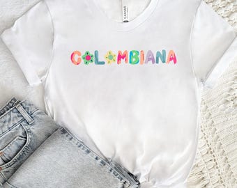 Colombiana-uniseks shirt, Colombiaans kindershirt, Colombia-T-shirt, Camiseta de Colombia, Latina cadeau