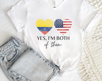 Colombiana Americana uniseks shirt, Colombiaans kindershirt, Colombia-T-shirt, Camiseta de Colombia, Latina cadeau