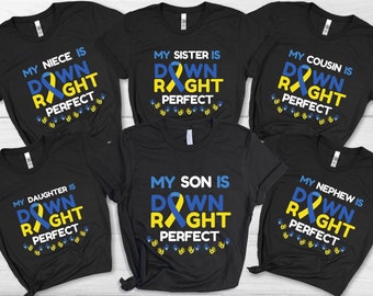 Personalized Down Syndrome Awareness Family Shirts, Custom Shirt, Down Syndrome Group Shirt