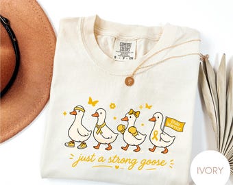 Endometriosis Awareness Goose Shirt, Comfort Colors Vintage Style Graphic Tee