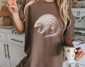 Pangolin Vintage Tee, Cute Pangolin Comfort Colors Vintage Tshirt, Pangolin Silhouette Retro Shirt, Pangolin Lover Gift