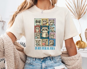 Camiseta "En mi era salvaje", camiseta de mapache, camiseta para amantes de los mapaches, camiseta divertida de mapache, camiseta salvaje, camiseta salvaje kawaii Swift