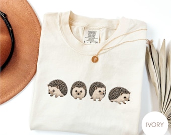 Hedgehog Vintage Tee, Cute Hedgehog Comfort Colors Tshirt, Hedgehog Lover Gift