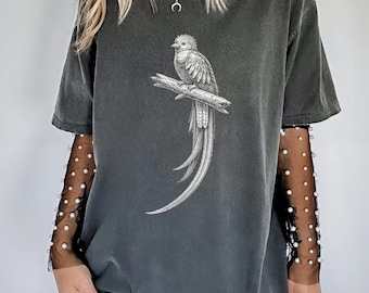 Camiseta vintage de pájaro quetzal, regalos para avistamiento de aves