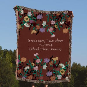 Personalized Surprise song Woven Blanket - Piano flowers Tapestry - Custom Eras Tour Wall Decor Aesthetic - Taylor poster