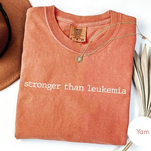 Leukemia Awareness Shirt, Stärker als Leukemia Krieger T-Shirt, Comfort Colors Vintage Style Graphic Tee