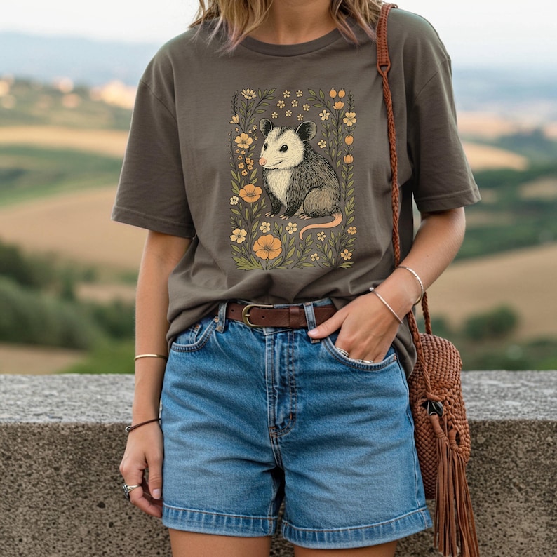 Opossum Shirt, Possum T-shirt, Opossum Lover Tee, Feral Tshirt, Possum Graphic Tee image 5