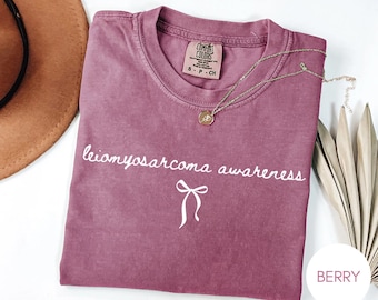 Leiomyosarcoma Awareness Shirt, Coquette Warrior Tee, Comfort Colors Vintage Style Graphic Tee