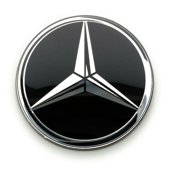 LOt 4 Cache Moyeu 60mm Pour Mercedes Logo Emblème Jante Centre De Roue New  Black