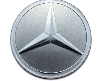 4 x 60 mm 65 mm 70 mm enjoliveurs de centre de roue autocollants emblèmes en métal argenté pour enjoliveurs de jantes Mercedes