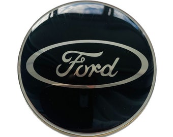 4 x 56mm 60mm 65mm Radmitte Nabenkappen Aufkleber Metall Embleme Abziehbilder für Ford Felge Abdeckungen