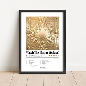Kanye West, JAY-Z | &quot;Watch The Throne&quot; Album Cover Poster | Hip Hop Rap Pop Music Art Poster Print