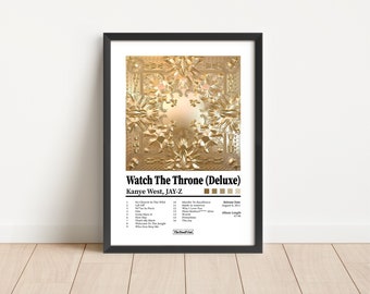 Kanye West, JAY-Z | "Watch The Throne" Album Cover Poster | Hip Hop Rap Pop Music Art Poster Print