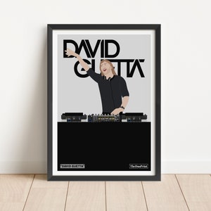 David Guetta | DJ Poster | House Techno Electronic DJ Art