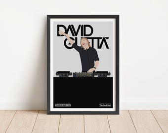 David Guetta | DJ Poster | House Techno Electronic DJ Art