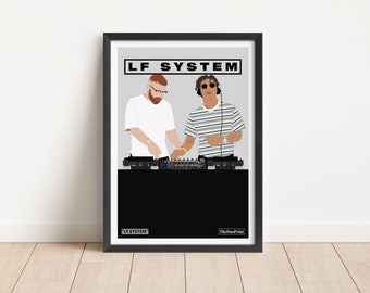 LF System | DJ Poster | House Techno Electronic DJ Art