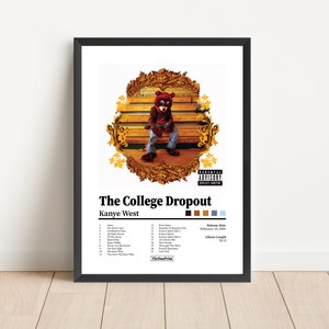 Kanye Westen | &quot;The College Dropout Album Cover Poster | Hip Hop Rap Pop Musik Kunst Poster Print