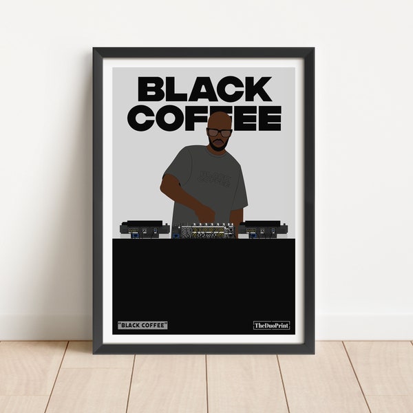 Café noir | Affiche DJ | Art DJ house