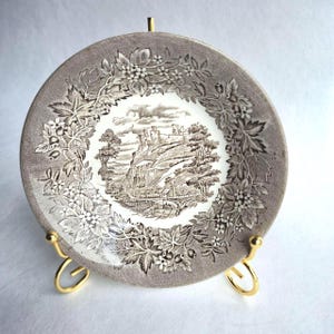 Vintage Castles Transferware Bowl Brown 14 cm English Ironstone England