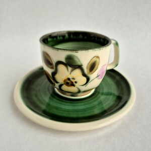 Boch Belgium in the Mood 3 Soup Cups Hand Painted Vintage