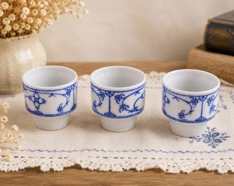 Vintage German Egg Cups Winterling Indischblau Blue White Porcelain Choose Option