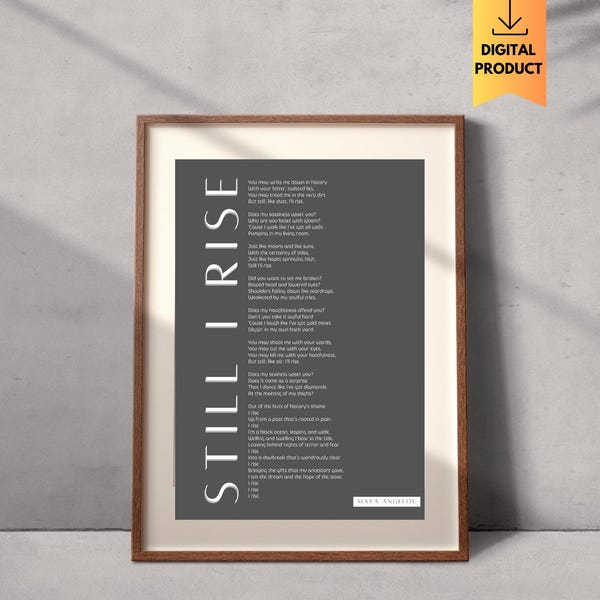 Still I Rise - Etsy