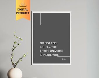 RUMI Quote Art Print: Inspirational Wall Decor (Digital Download)