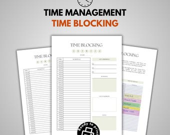 Time Blocking Planner: Daily Hourly Schedule (PDF)