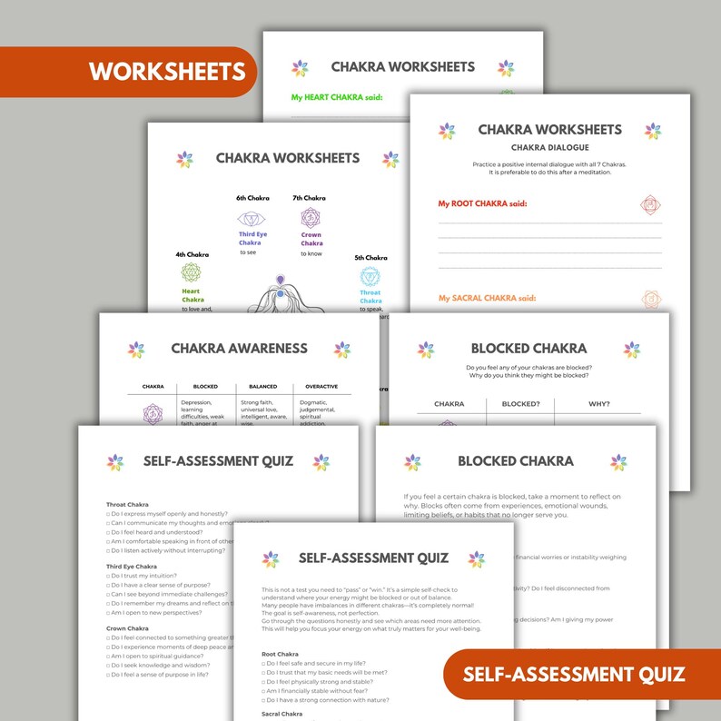 Chakras System Workbook: Beginner's Guide to Energy Balance (PDF) - Etsy