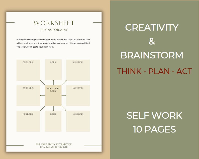 The Creativity Workbook Digital Printable Creativity Journal Etsy