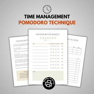 Può includere: Un foglio di lavoro di gestione del tempo stampabile che utilizza la tecnica Pomodoro. Il foglio di lavoro include sezioni per l'attività, la data, le note e quattro sezioni di 25 minuti. Il foglio di lavoro è pronto per la stampa.