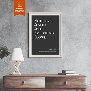 Wall Art Ancient Greek Quote — Heraclitus — Timeless Wisdom for Your Space — Greek Philosophy Digital Print