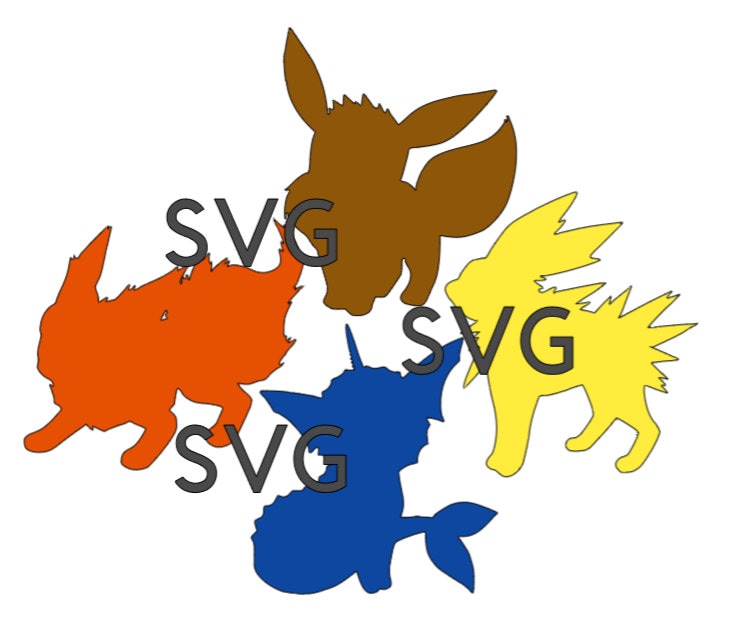 Eevee SVG Layer Pokemon Smash Brother Eevee Pikachu Ashecatch Them  Allpokémon Themed Party Car Decalstickerswordsheild 