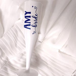 Personalised  bridal champagne flutes,  or plain