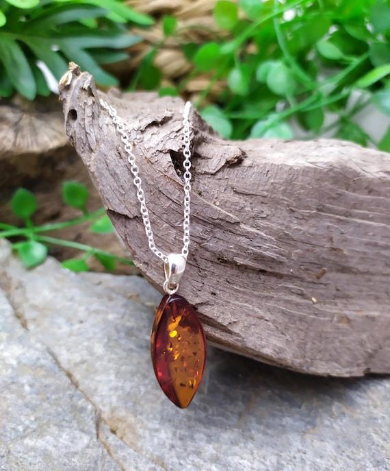 Collana In Ambra Baltica Vera - Perle Naturali Fatte A Mano Con Certificato - Gioiello Unisex Pronto Regalo
