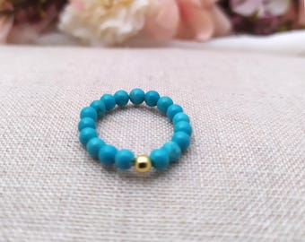 Ring pearls minerals natural stone virtues of minerals elastic ring lithotherapy