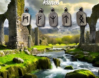 Colliers pendentifs runes symboles anciens nordique magique viking