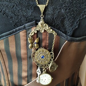 Collier Femme Sautoir pendentif Steampunk Horloges image 4