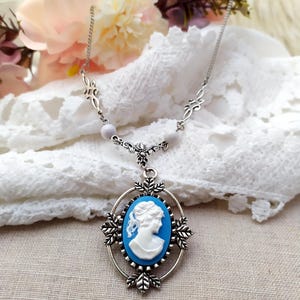 Elegant Cameo Necklace - Vintage Feminine Necklace - Unique Handmade Necklace - Romantic Gift - Cameo Necklace