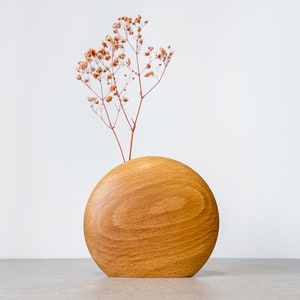 Kva Modern Wooden Vase Midi Natural