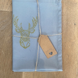 Cotton Tea Towel with handcrafted &#39;Deer&#39; design.