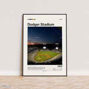 Poster dello stadio dei Dodgers, stampa del poster dei Los Angeles Dodgers, poster dello stadio MLB, poster sportivo, stile Mid-Century Modern, stampa regalo per tifosi di baseball
