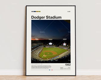 Dodger Stadium Poster, Los Angeles Dodgers Poster Print, MLB Stadium Poster, Sports Poster,  Mid Century Modern, Baseball Fan Gift Print
