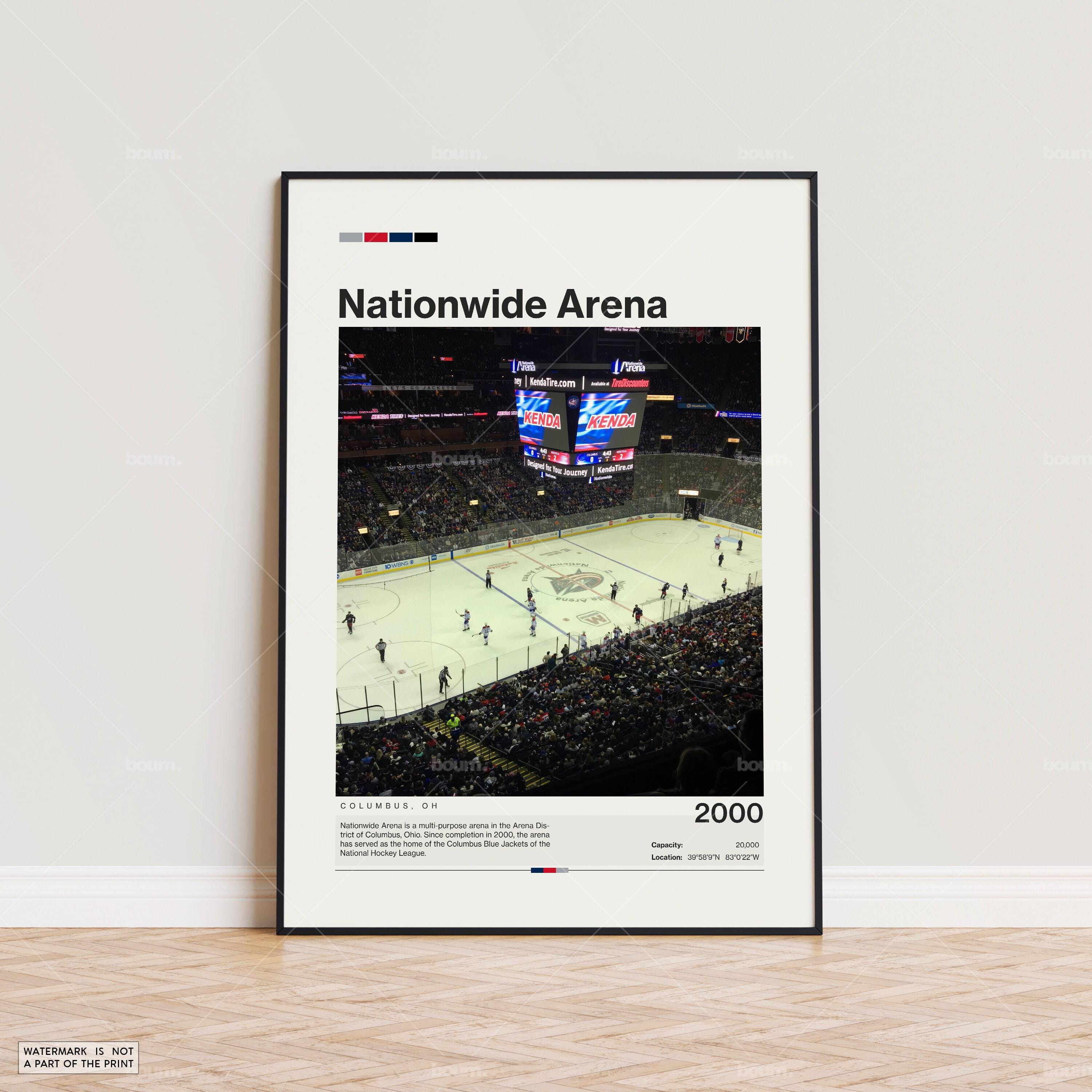 Nationwide Arena Poster, Columbus Blue Jackets Poster Print, NHL Arena Poster, Sports Poster,  Mid Century Modern, Hockey Fan Gift Print