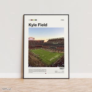 Kyle Field Stadium Poster, Texas A&M Aggies Poster Print, NCAA Stadium Poster, NCAA Art, Sports Poster, Football Fan Gift