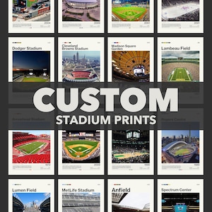 Póster de estadio personalizado, regalo deportivo, póster de béisbol, póster de estadio de fútbol, póster de cancha de baloncesto, impresión de hockey, póster deportivo