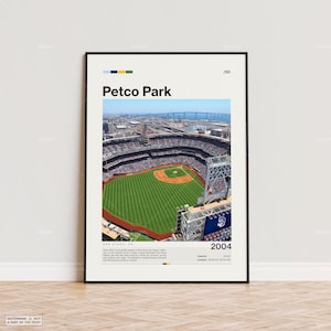 Petco Park Poster, San Diego Padres Poster Print, MLB Stadium Poster, Sports Poster,  Mid Century Modern, Baseball Fan Gift Print