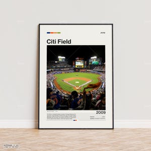 Poster Citi Field, stampa poster New York Mets, poster stadio MLB, poster sportivo, Mid Century Modern, stampa regalo per fan del baseball
