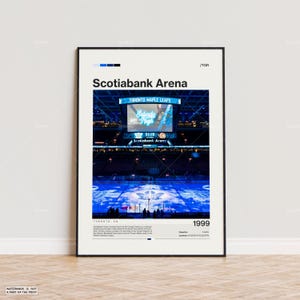 Scotiabank Arena Poster, Toronto Maple Leafs Poster Druck, NHL Arena Sport Poster, Mid Century Modern, Hockey Fan Geschenk Druck